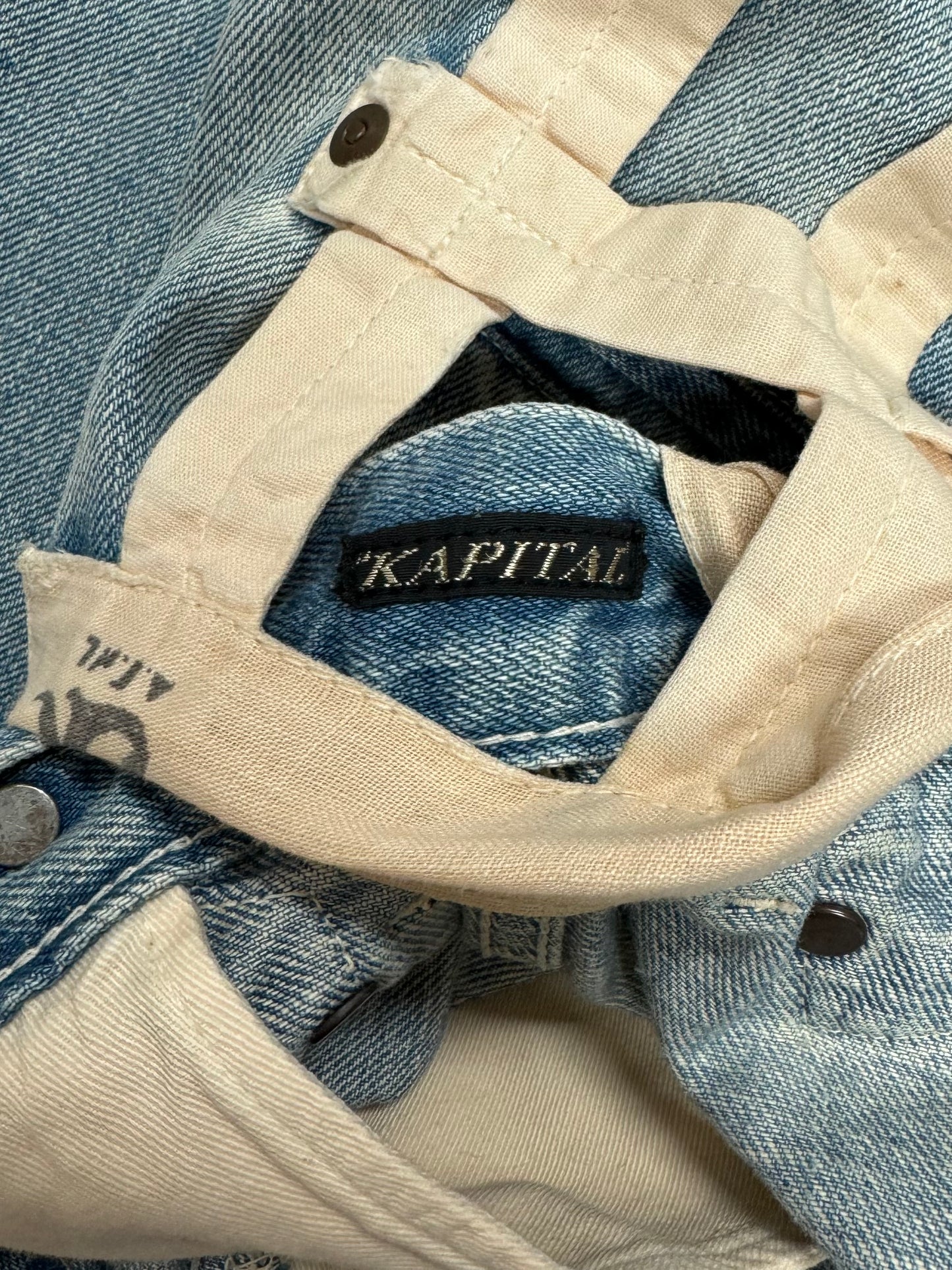 Kapital ‘Prison’ Caged Pocket Light Wash Denim