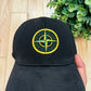 Stone Island Badge Logo Black Strapback Hat