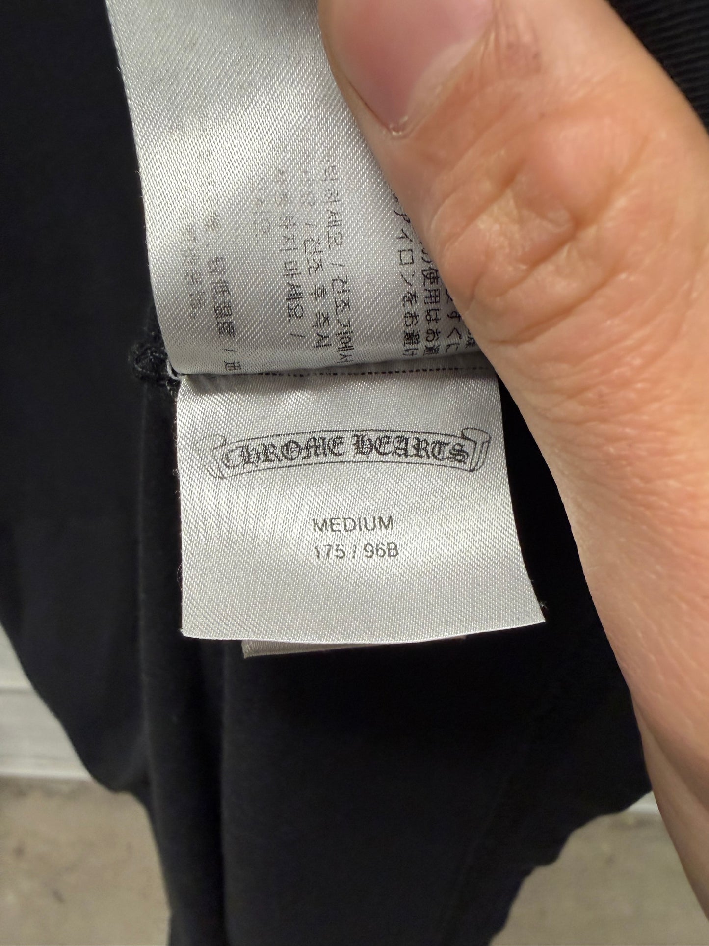 Chrome Hearts ‘Scroll Neck’ Black Ringer Short Sleeve Shirt