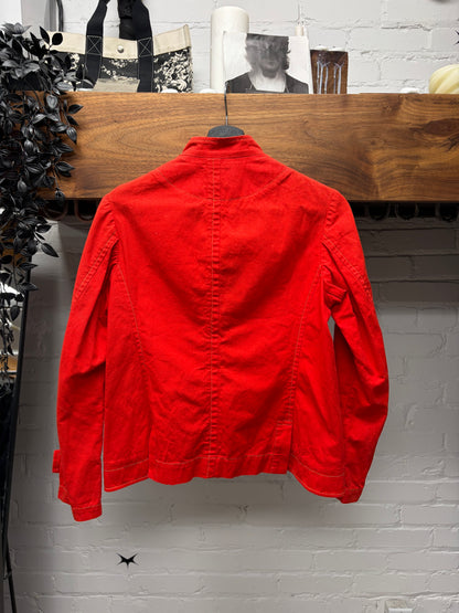 Vintage Yohji Yamamoto Y’s Red Cotton Curved Button Jacket