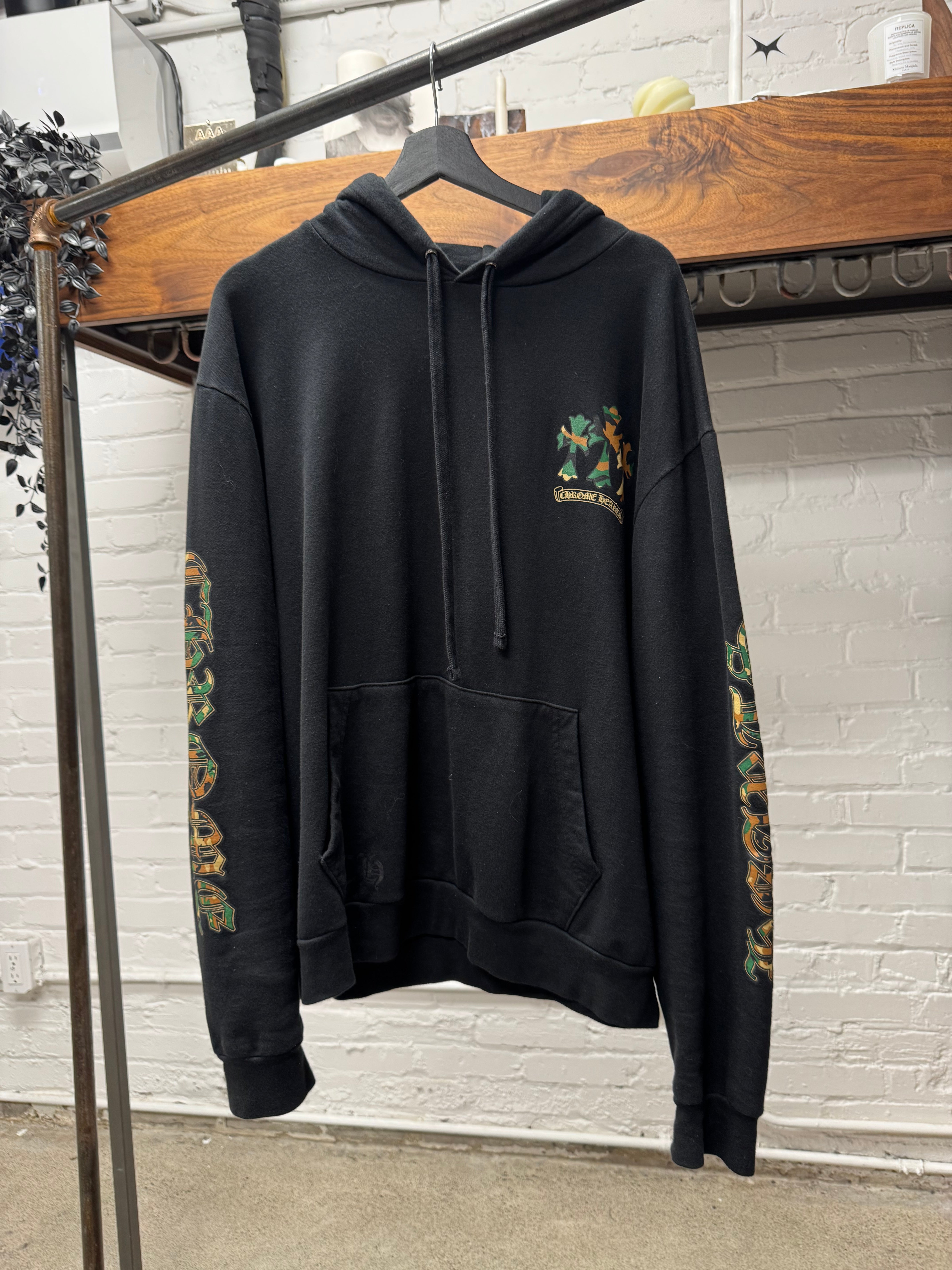 Chrome Hearts Black/Camo Horseshoe Logo Pullover Hoodie – Alex
