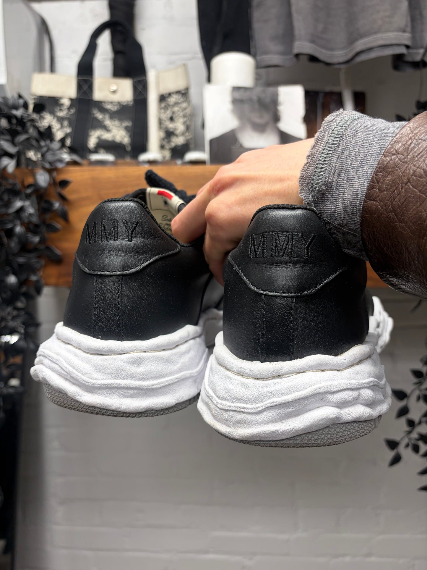 Mihara Yasuhiro ‘Melted Sole’ Black Low Top Sneakers