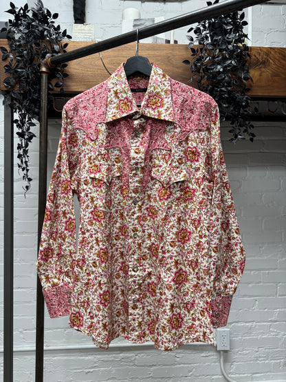 SS2003 Gucci by Tom Ford Pink ‘Western’ Pearl Button Snap Shirt
