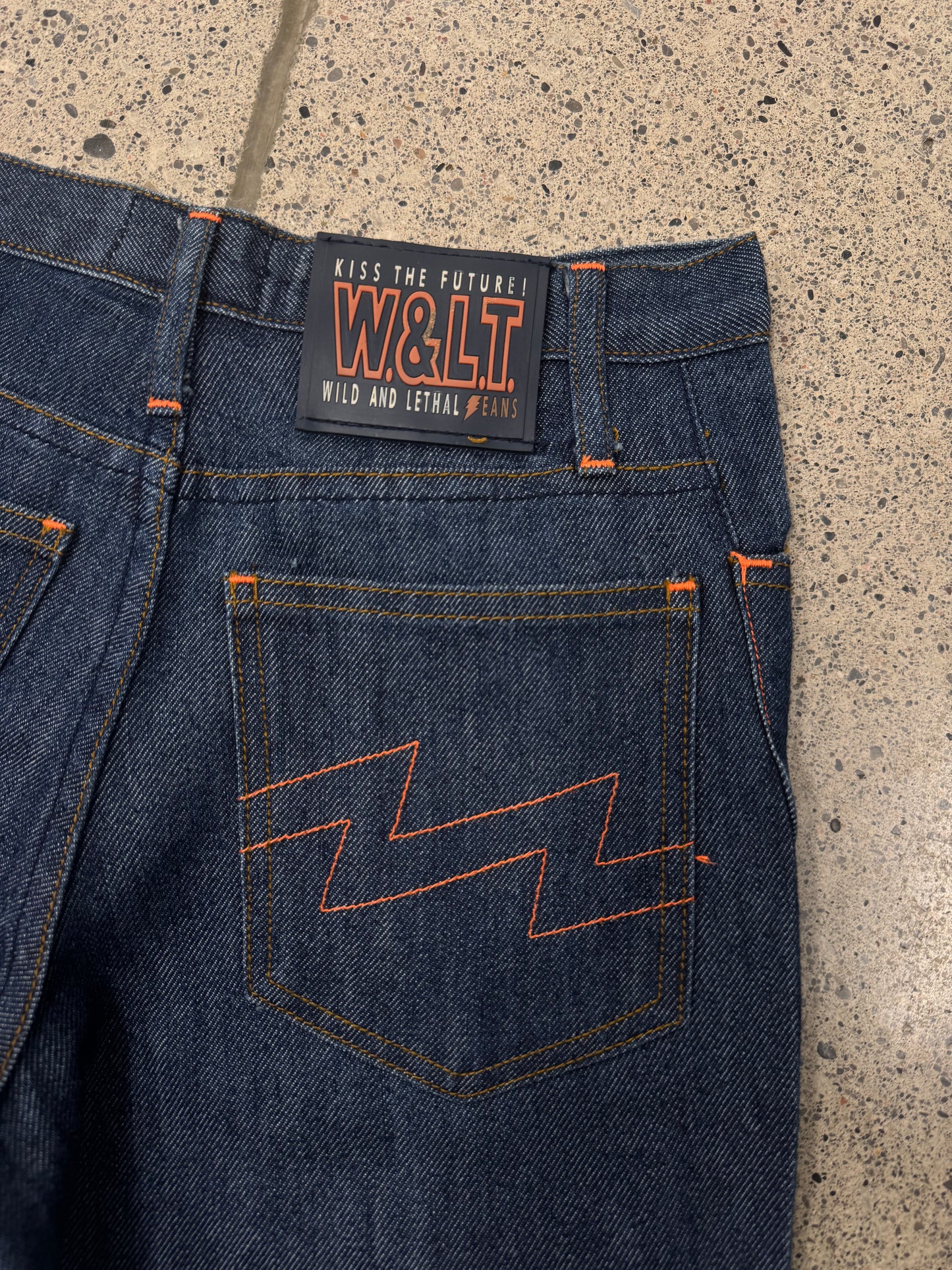 W.&.L.T. By Walter Van Beirendonck ‘Bolt’ Embroidered Denim