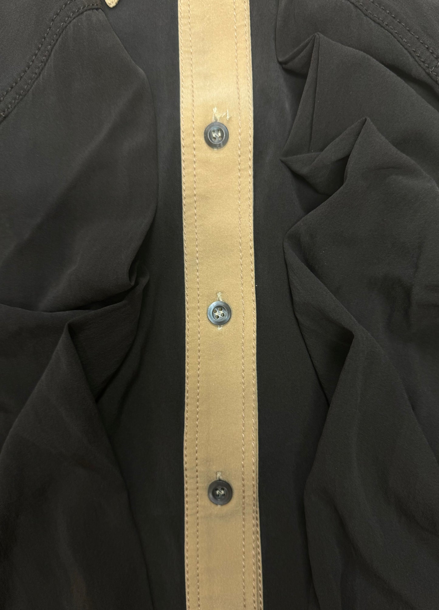 Prada Brown/Tan Button Down Shirt