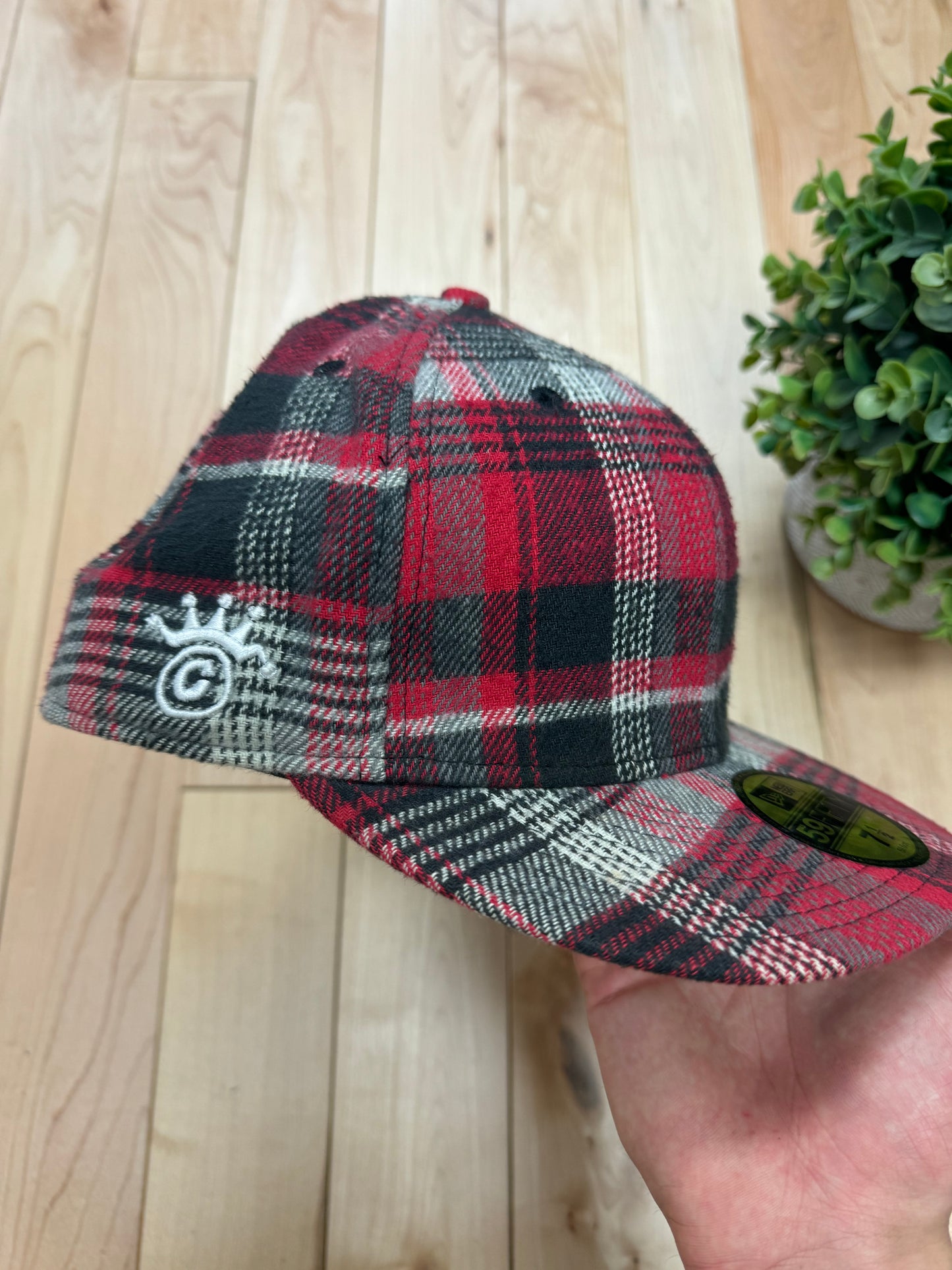 2000s Stussy x New Era Plaid Wool Fitted Hat