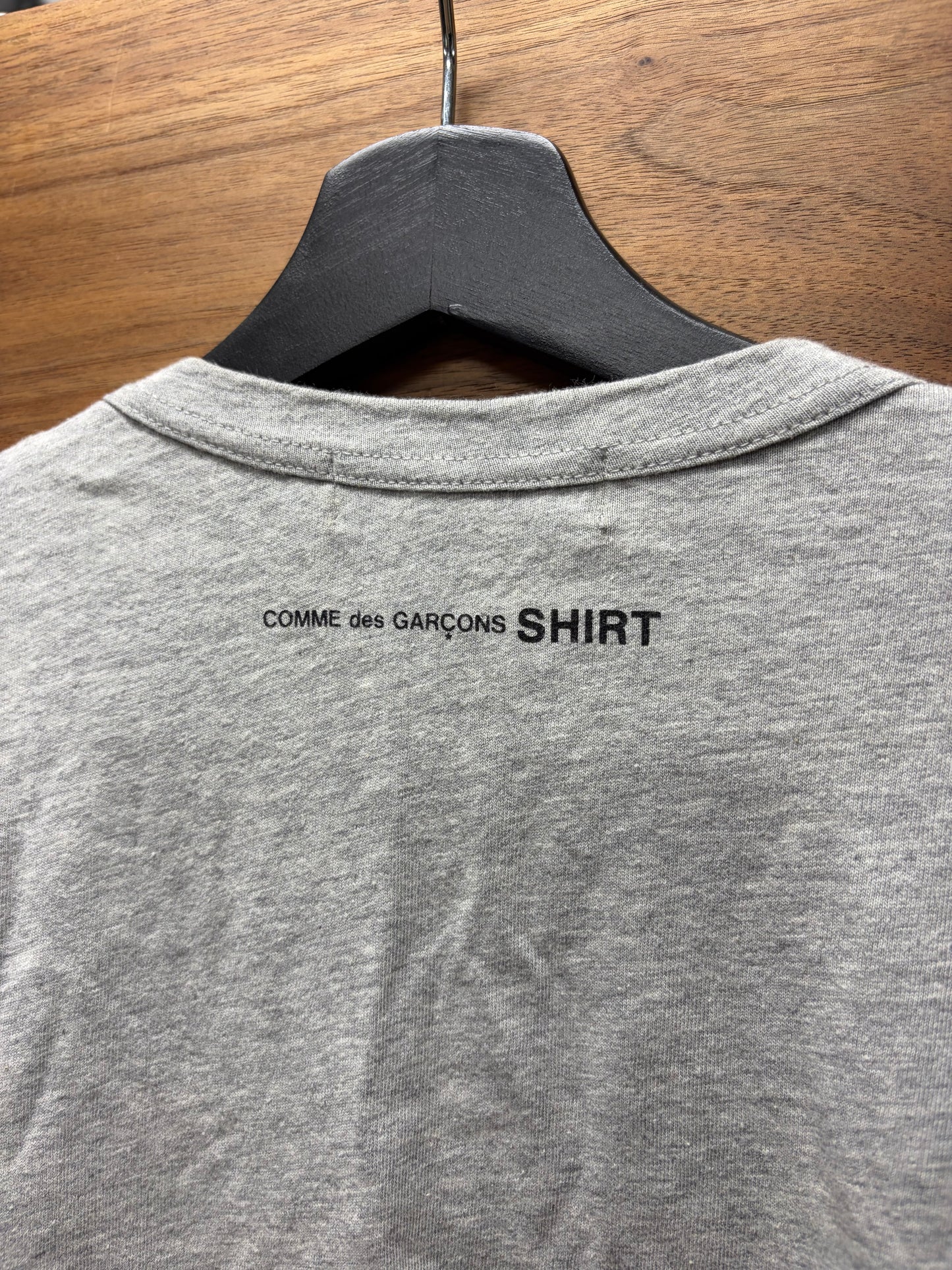 Comme Des Garçons Shirt ‘Back Logo’ Grey Short Sleeve T-Shirt