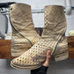 Carol Christian Poell ‘Laser Cut’ Kangaroo Leather Tornado Zip Boots