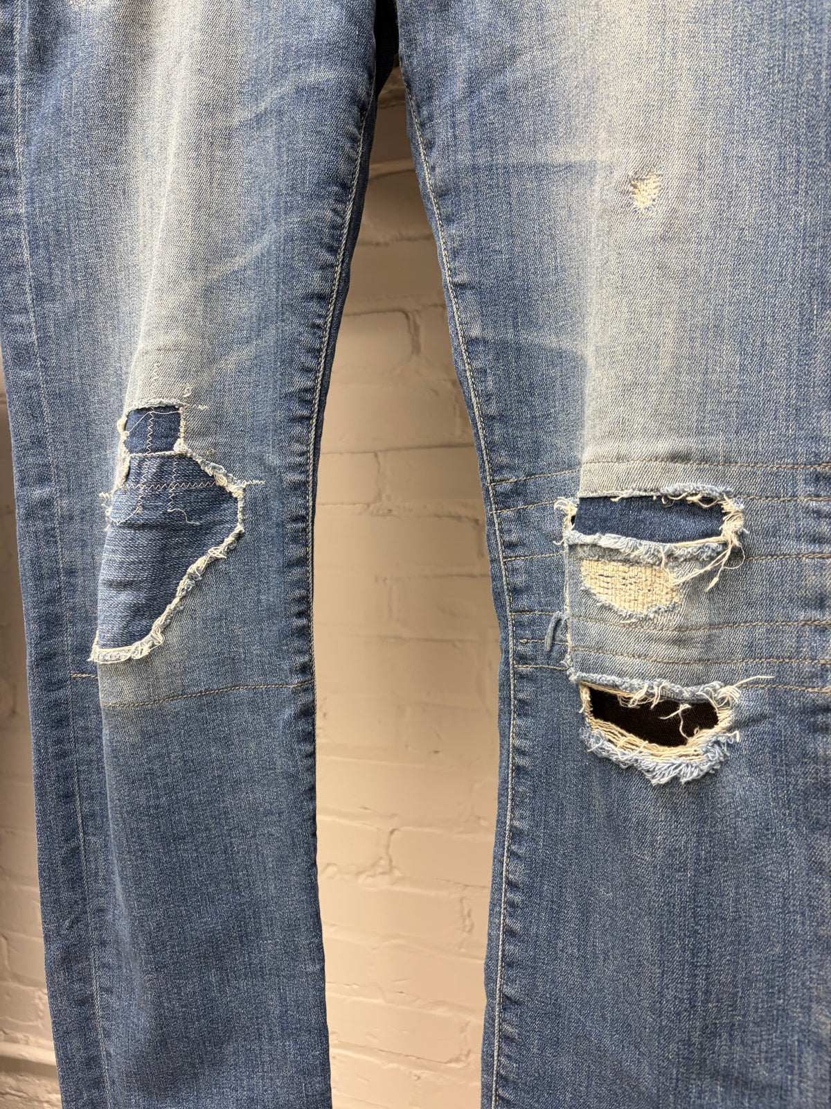 Hysteric Glamour Distressed Blue Skinny Jeans