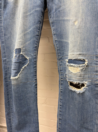 Hysteric Glamour Distressed Blue Skinny Jeans
