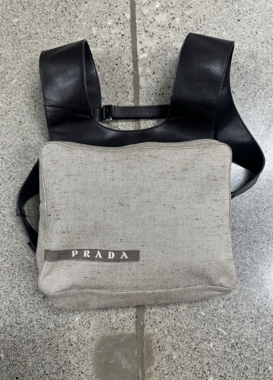 AW1999 Prada Sport Leather/Canvas Chest Rig