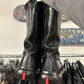 AW1999 Prada Runway Leather Toggle High Top Boots