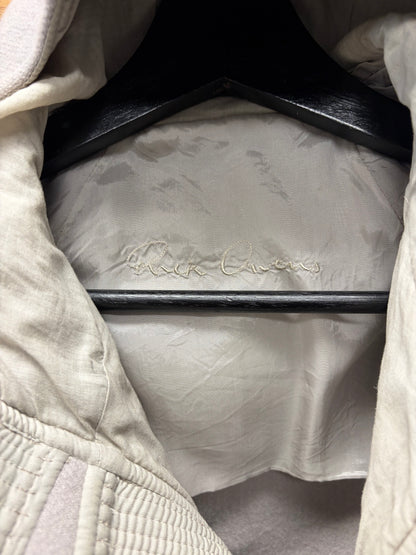 Rick Owens ‘Scuba’ O&M era Wool/Leather Pearl Hooded Zip-Up Jacket