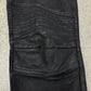 AW1999 Helmut Lang Waxed Black ‘Biker Knee’ Slim Cut Denim