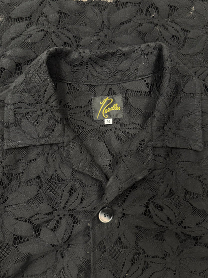 Needles Black Lace Camp Collar Shirt