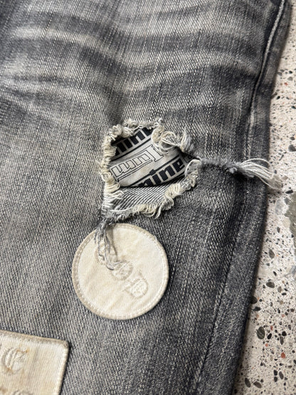 AW2004 Number (N)ine ‘Give Peace a Chance’ Patchwork Denim