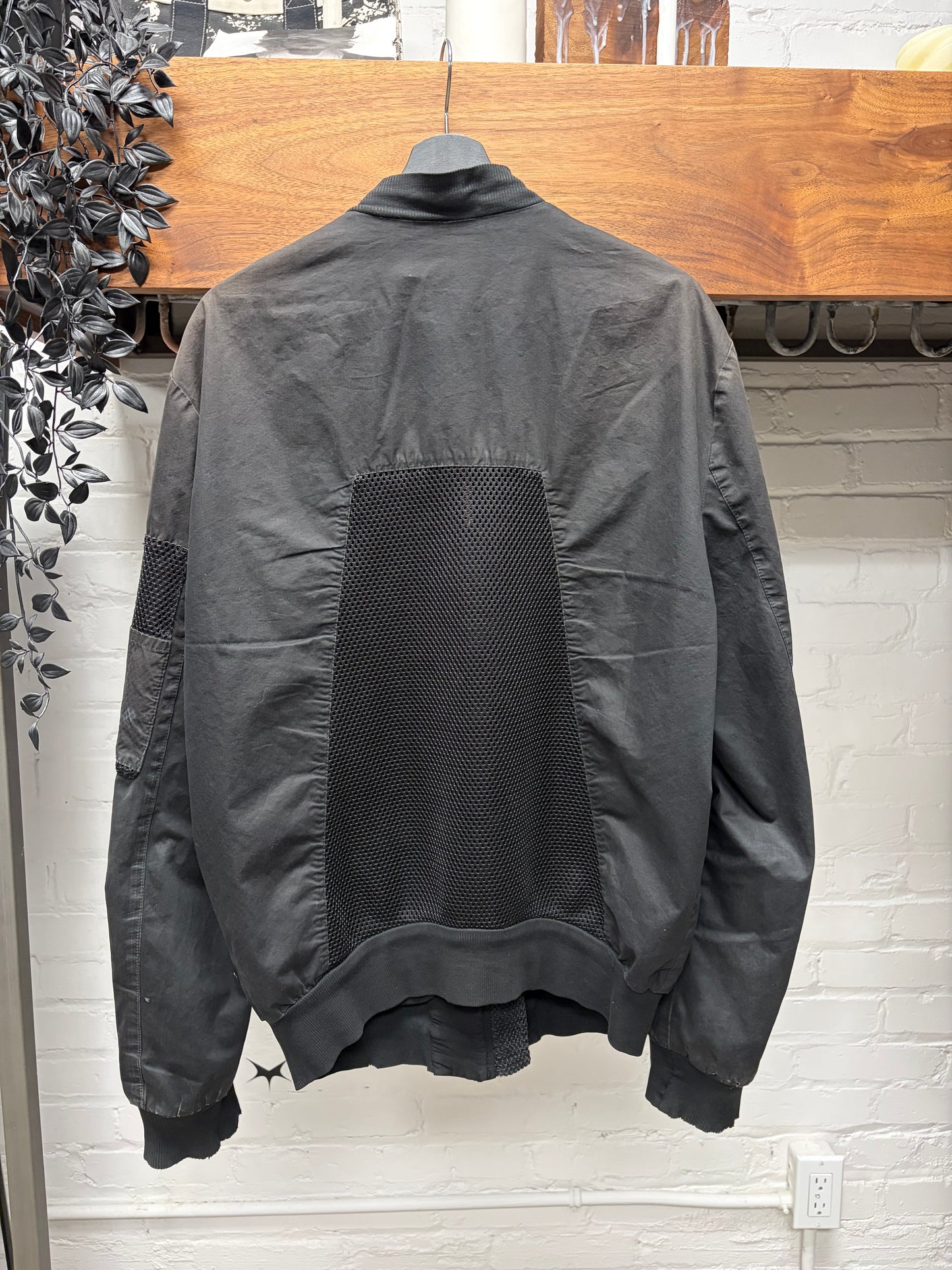Damir Doma Black Mesh Back Lightweight Bomber Jacket