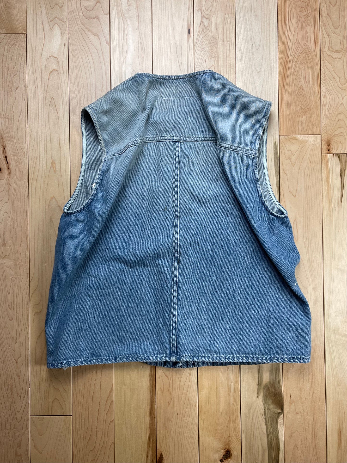 SS2015 Maison Margiela Denim Paint Splattered Vest