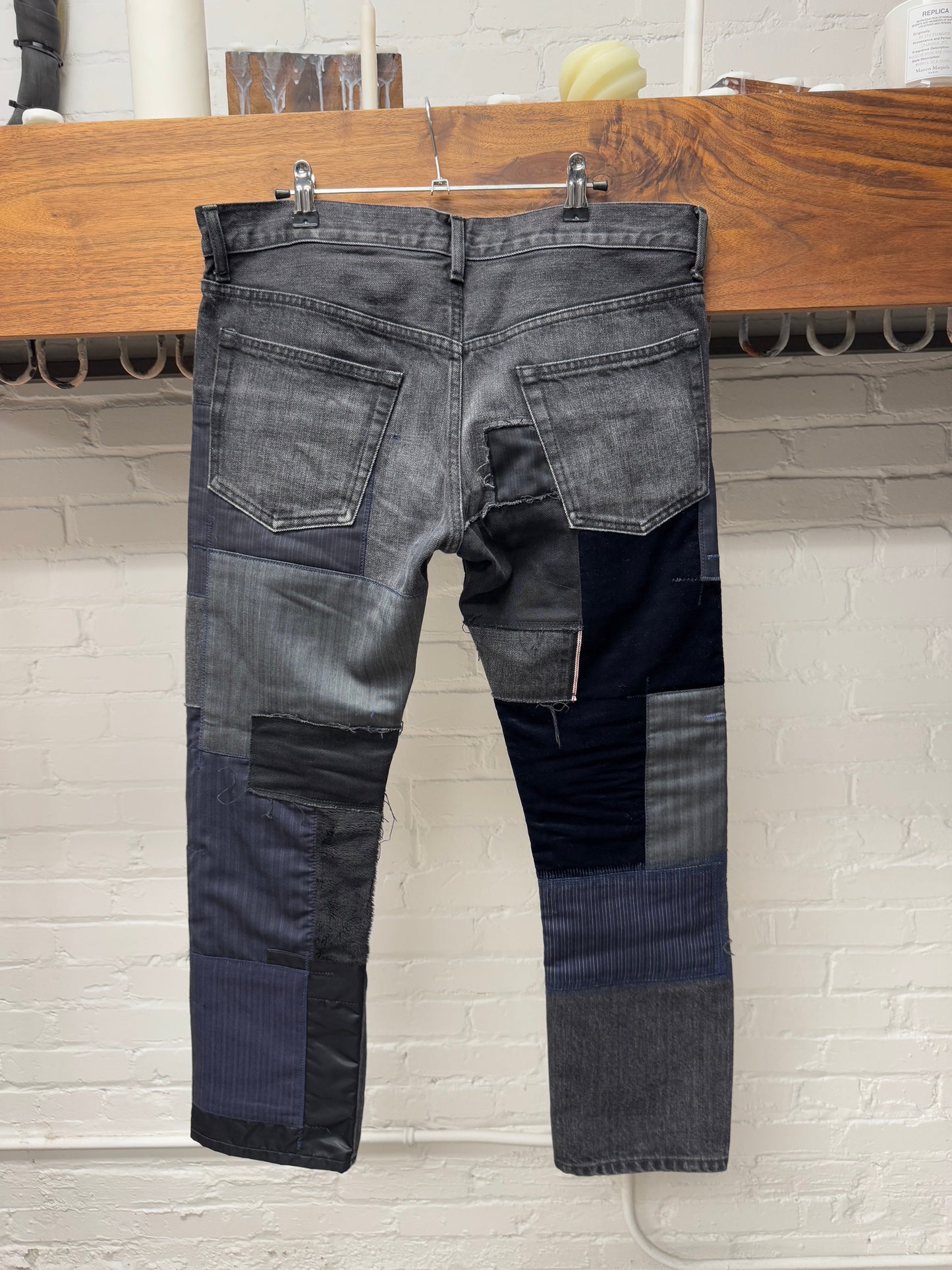 2022 Junya Watanabe Black Patchwork Denim