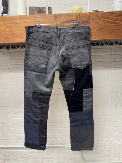 2022 Junya Watanabe Black Patchwork Denim