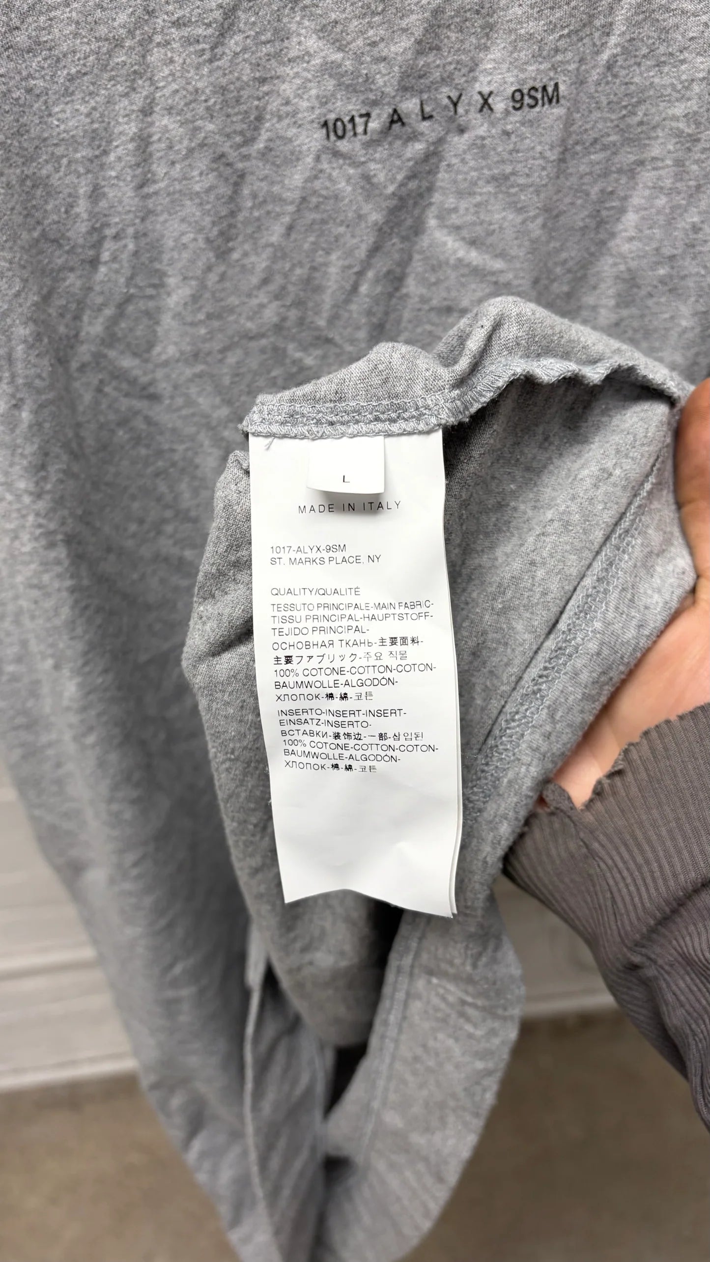 Alyx Studios ‘Melt Circle’ Logo Grey T-Shirt