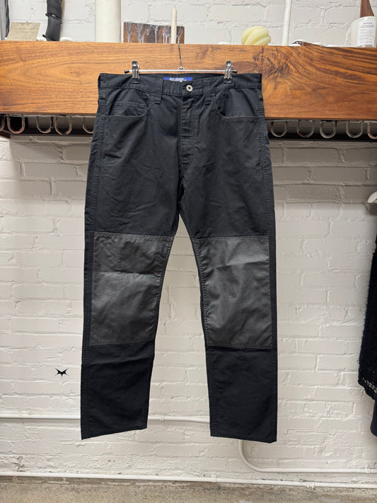 2018 Junya Watanabe Buckle-Back Ripstop Knee Panelled Denim