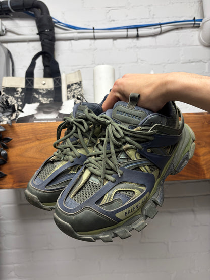 Balenciaga ‘Track’ Green/Dark Blue Low Top Sneakers