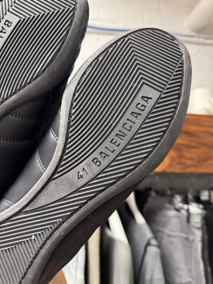 Balenciaga ‘Zen’ Black Low Top Leather Soccer Shoes