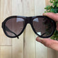 Chanel Interlock Logo Rhinestone Aviator Sunglasses