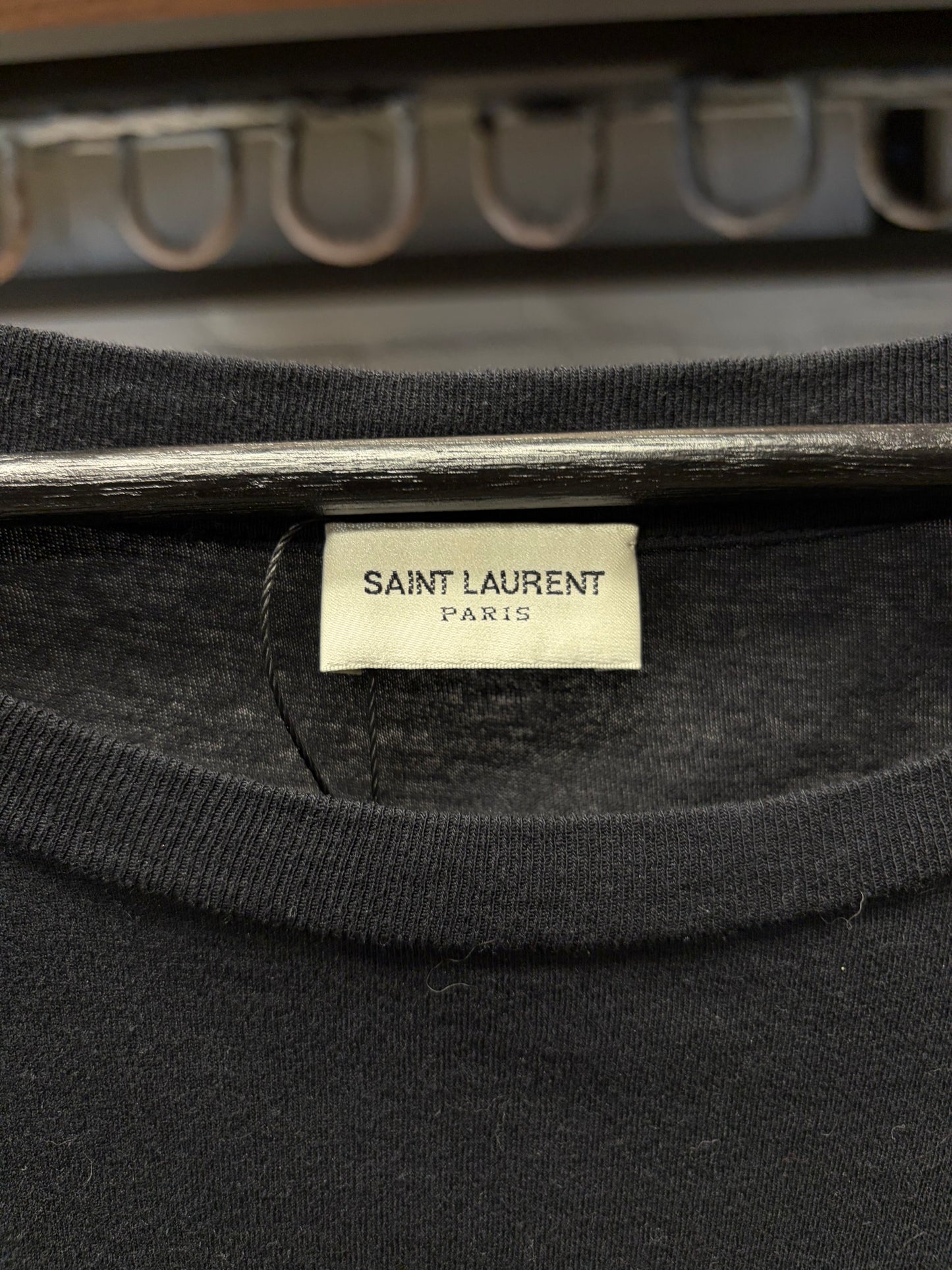 SS2018 Saint Laurent ‘Eiffel Tower’ Black Graphic T-Shirt