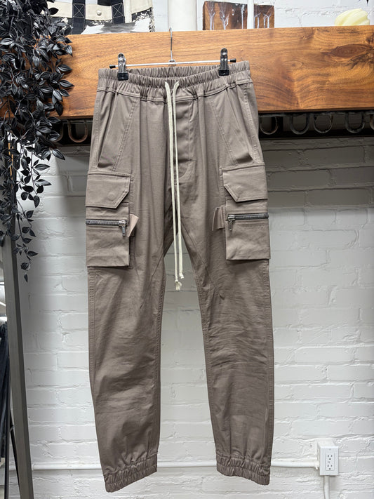SS2022 Rick Owens ‘Fogachine’ Dust Drawstring Cargo Joggers