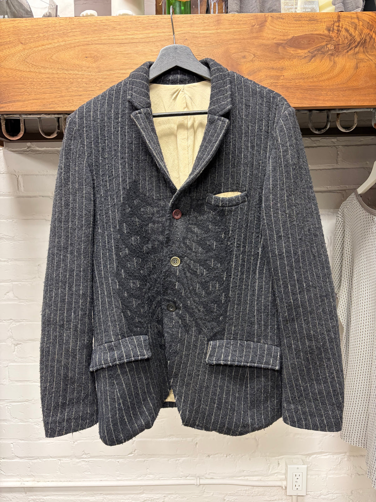 AW2013 Undercover 'Anitomicouture' Ribcage Embroidered Pinstripe Blazer