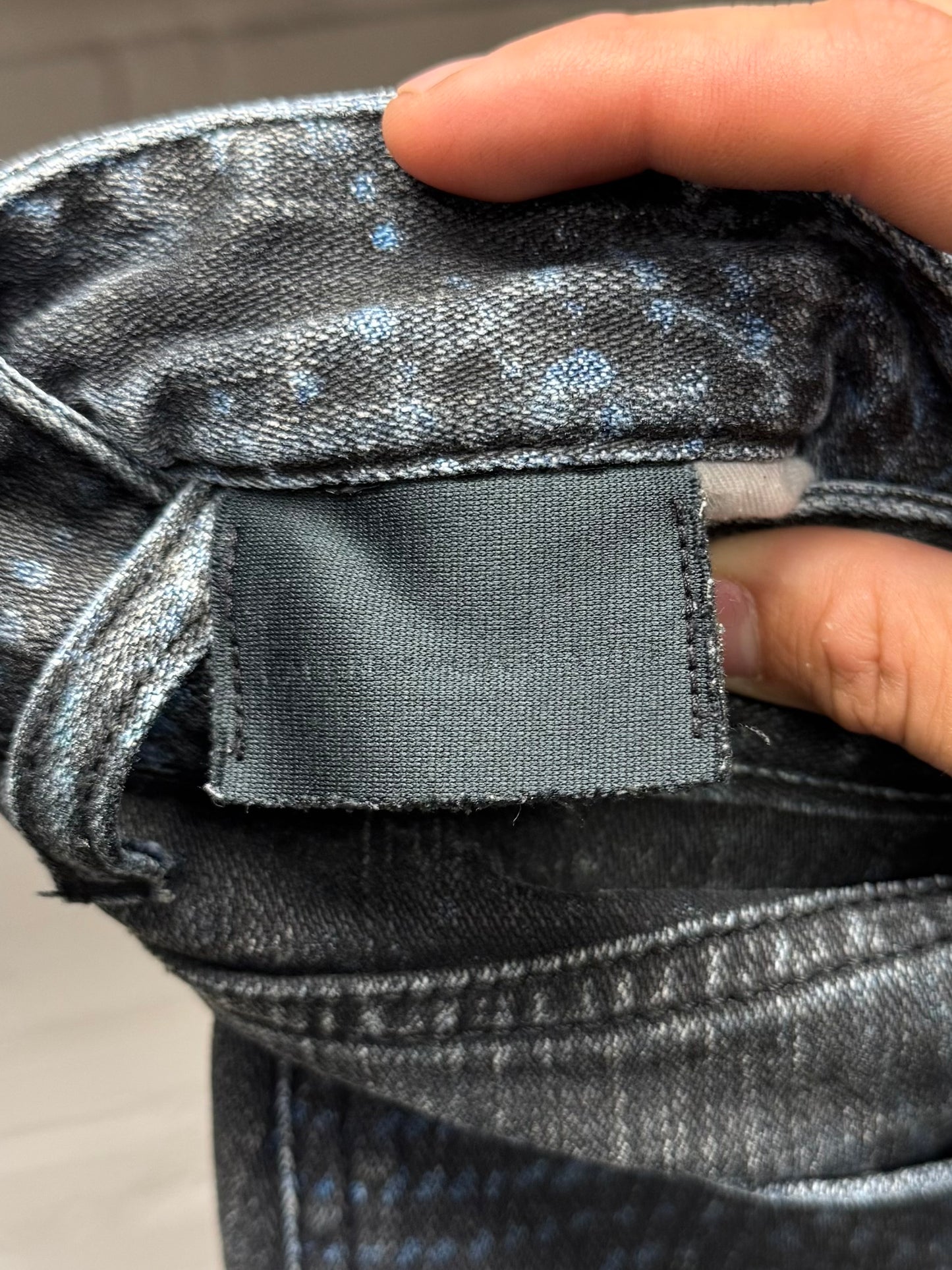 2013 Balenciaga ‘Scale Print’ Black Skinny Jeans