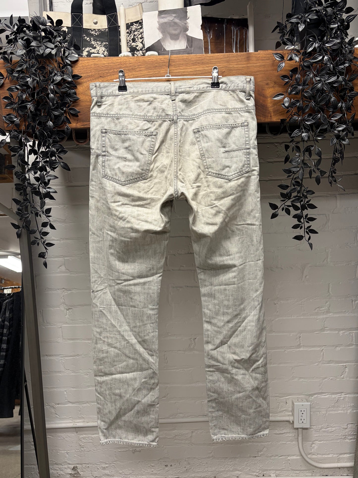 Dior Homme ‘Japan Exclusive’ Light Washed Grey Skinny Jeans