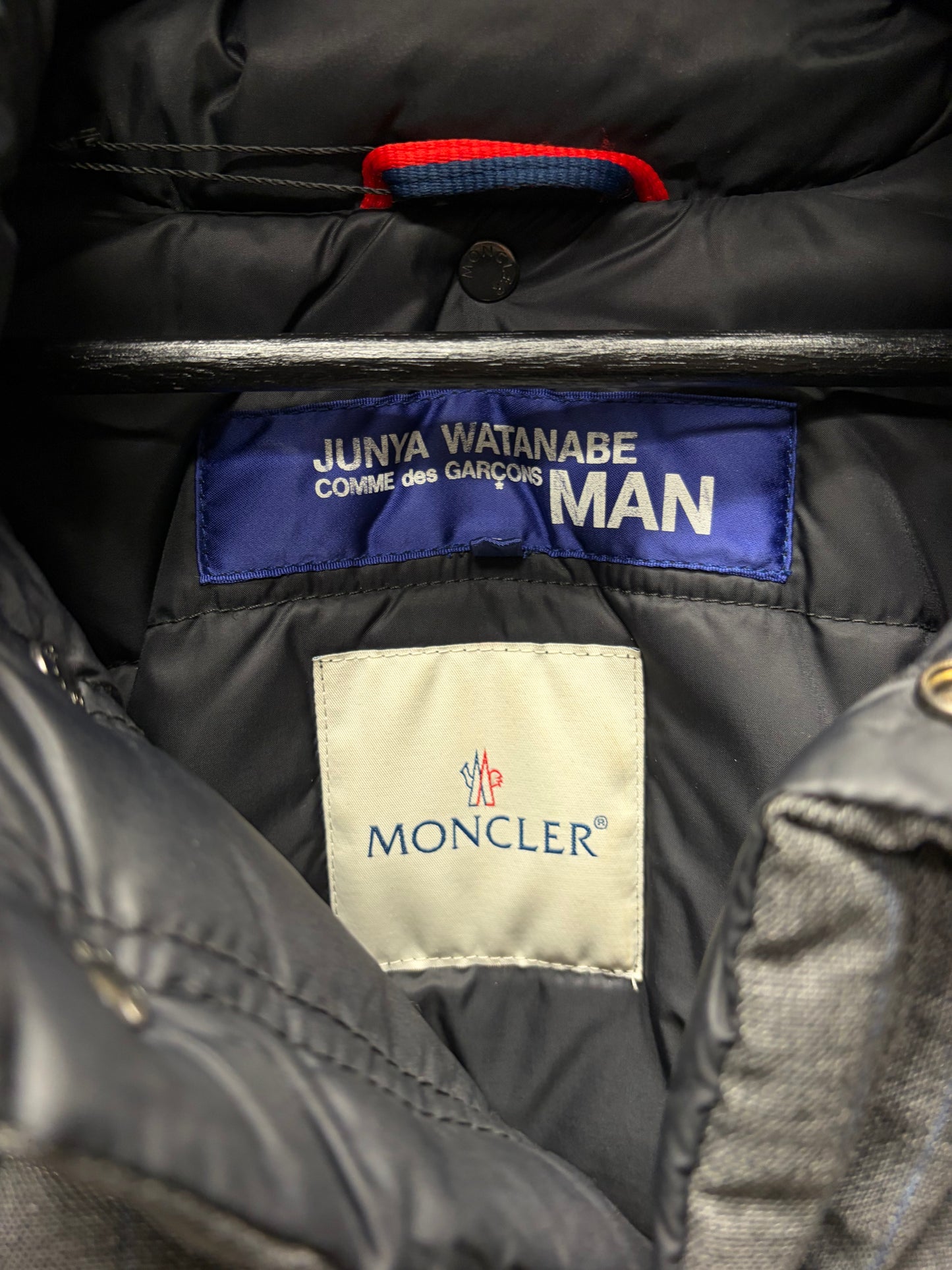 2004 Junya Watanabe x Moncler Grey Plaid Down Filled Puffer Jacket