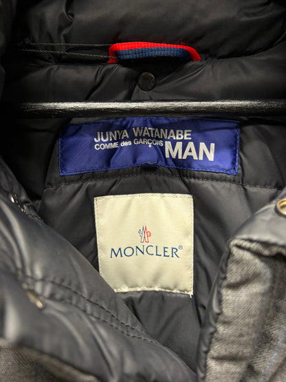 2004 Junya Watanabe x Moncler Grey Plaid Down Filled Puffer Jacket