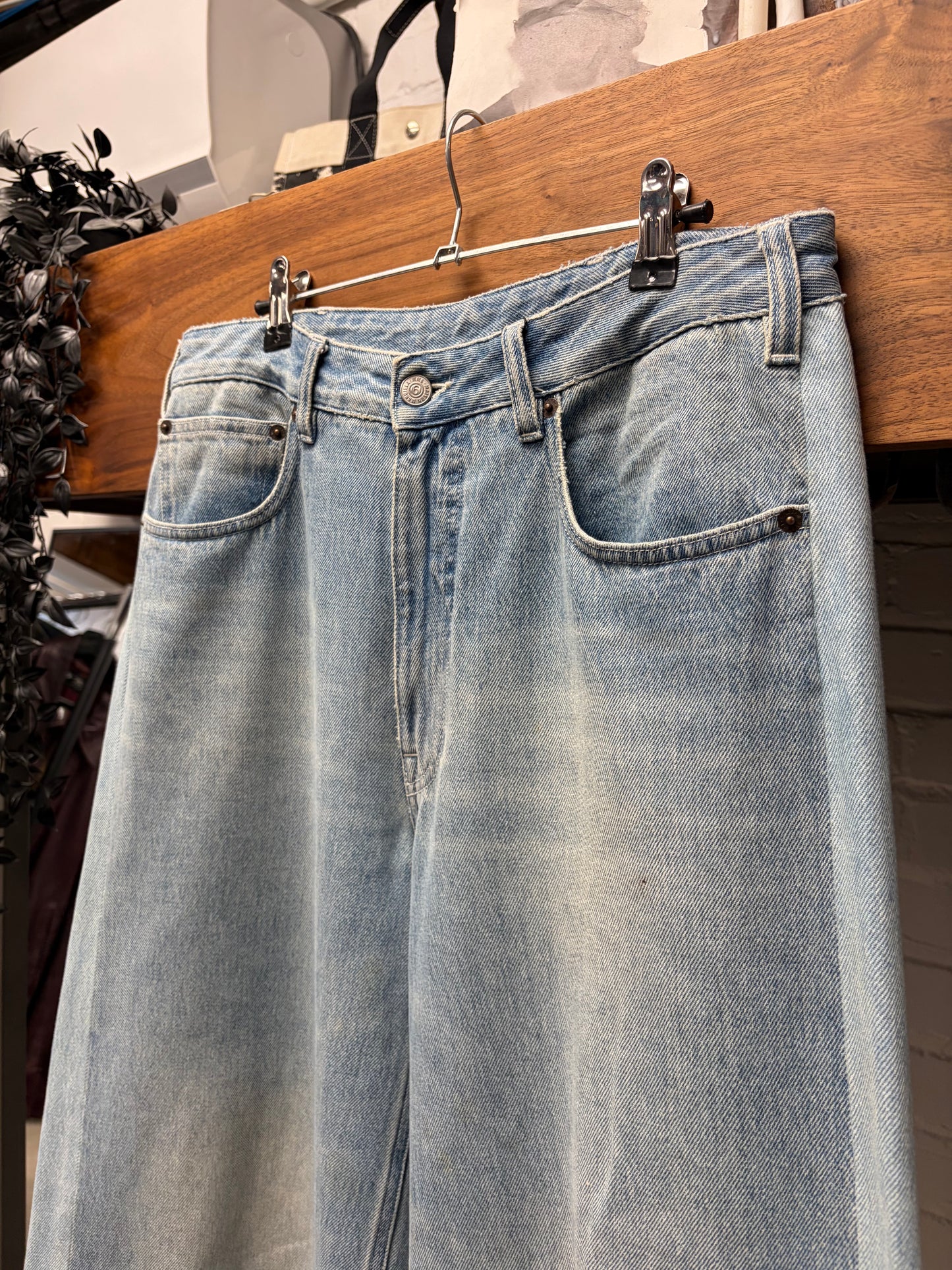 SS2018 Maison Margiela Light Wash Blue Wide Leg Denim