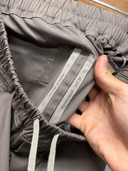 SS2022 Rick Owens ‘Fogachine’ Dust Drawstring Cargo Joggers