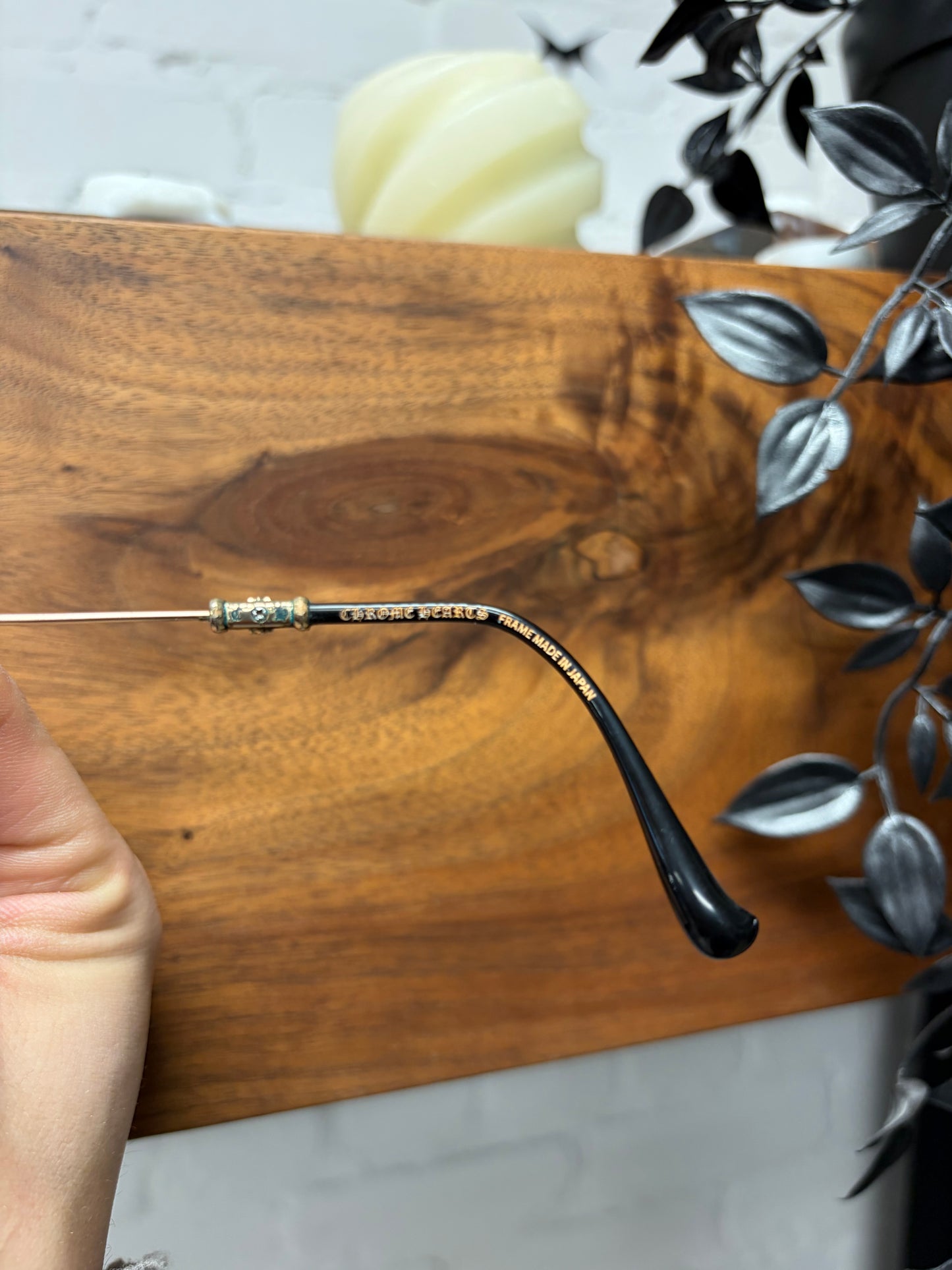 Chrome Hearts ‘Bubba’ 18K Gold Clear/Blue Tint Glasses