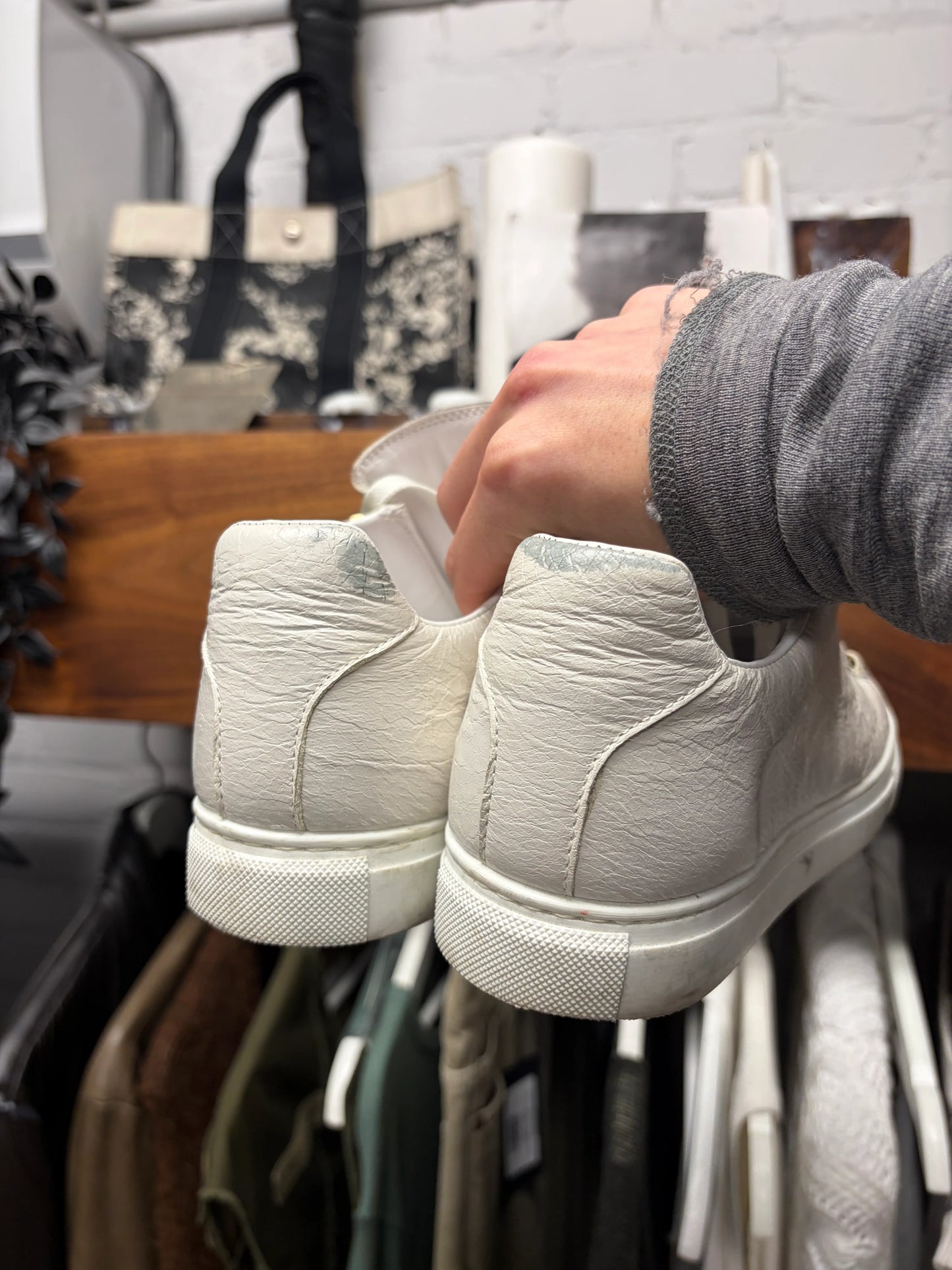 Balenciaga White ‘Arena’ Low Top Sneakers