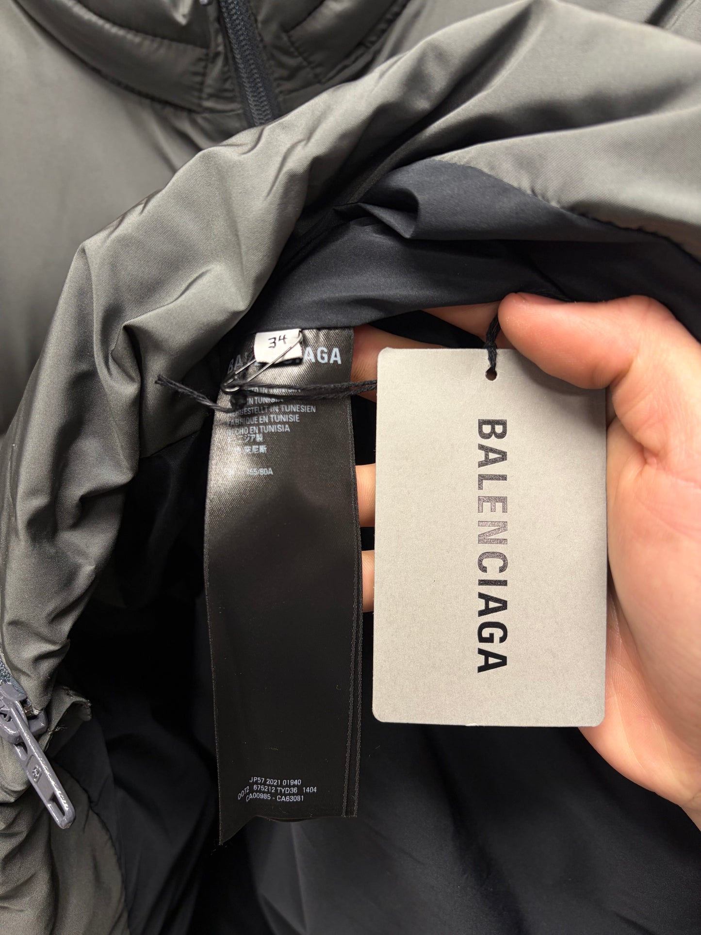 Balenciaga ‘Sports Icon Logo’ Black Down Filled Puffer Jacket