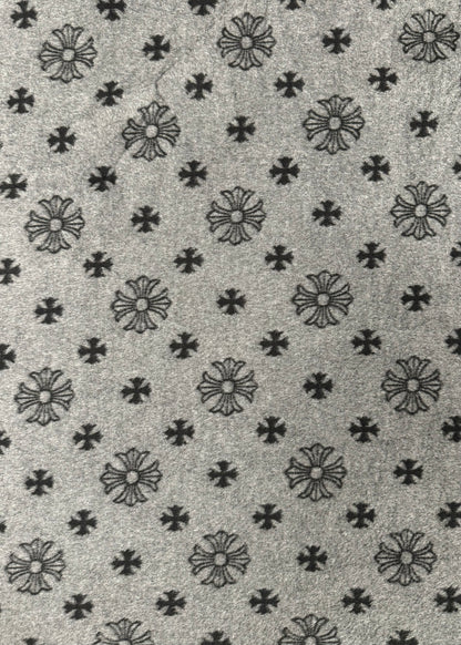 Chrome Hearts 100% Silk Cross Monogram Lambskin Leather Patch Blanket