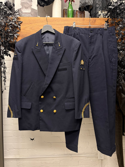 Vintage Yohji Yamamoto ‘Central Railway Japan Company’ Train Staff Uniform Full Blazer and Pants Set