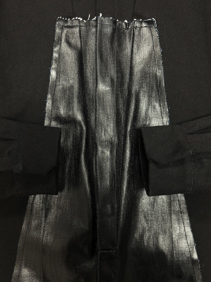 SS2023 Rick Owens ‘Edfu’ Waxed Iridescent Panelled Denim Jacket