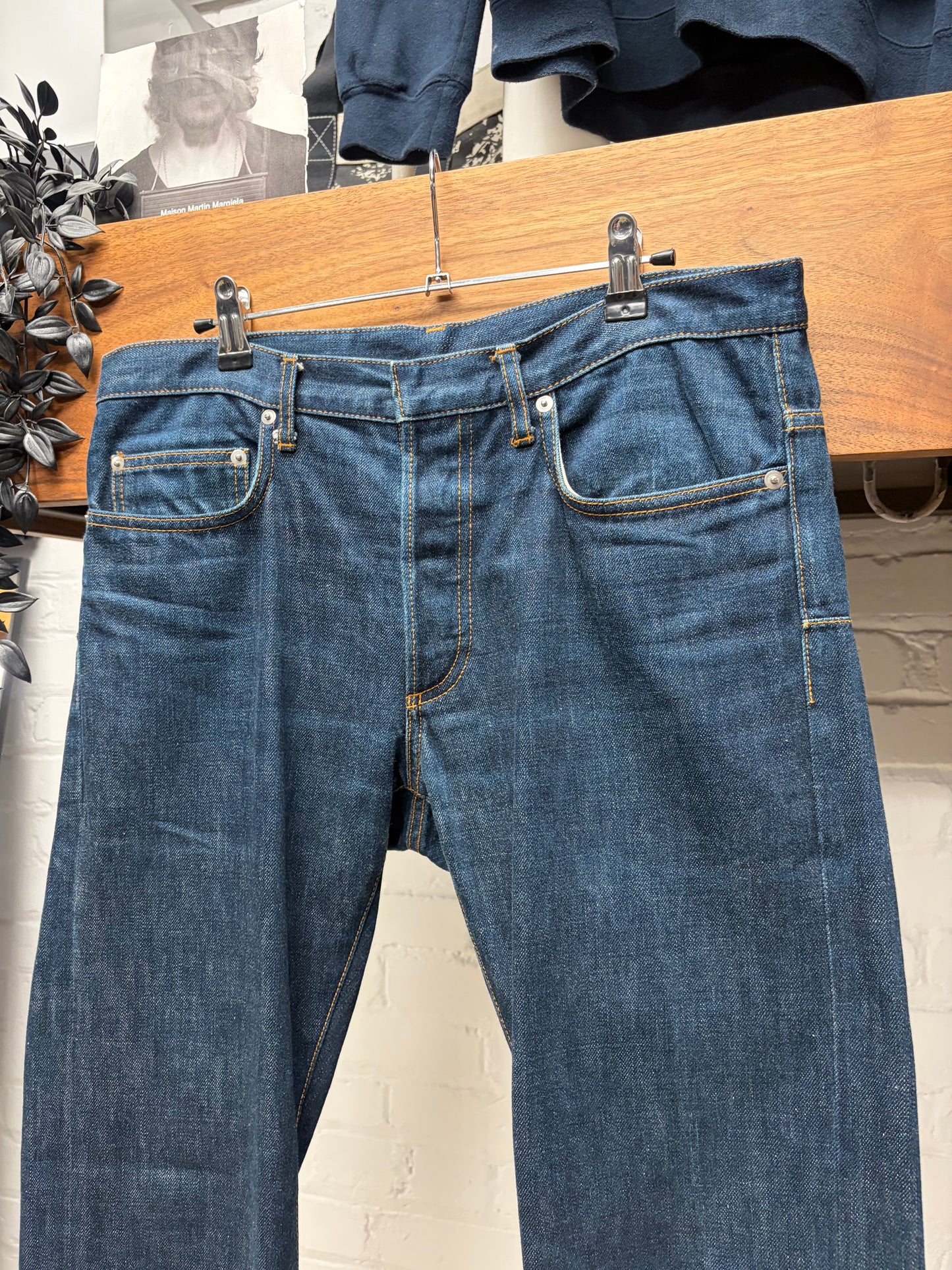 AW2004 Dior Homme by Hedi Slimane ‘Victim of the Crime’ Raw Washed Blue Skinny Jeans