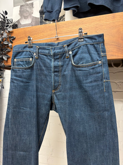 AW2004 Dior Homme by Hedi Slimane ‘Victim of the Crime’ Raw Washed Blue Skinny Jeans