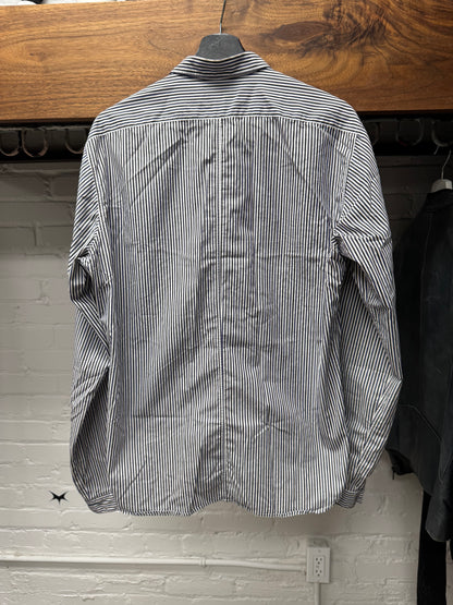 Dries Van Noten ‘Embroidered Crest’ Pinstripe Button Up Shirt