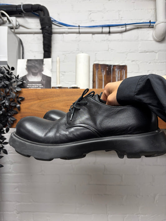 Acne Studios ‘Berby Stars’ Black Leather Low Top Derbys