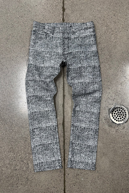 2013 Balenciaga By Nicholas Ghesquiere ‘Mosaic’ Patterned Denim