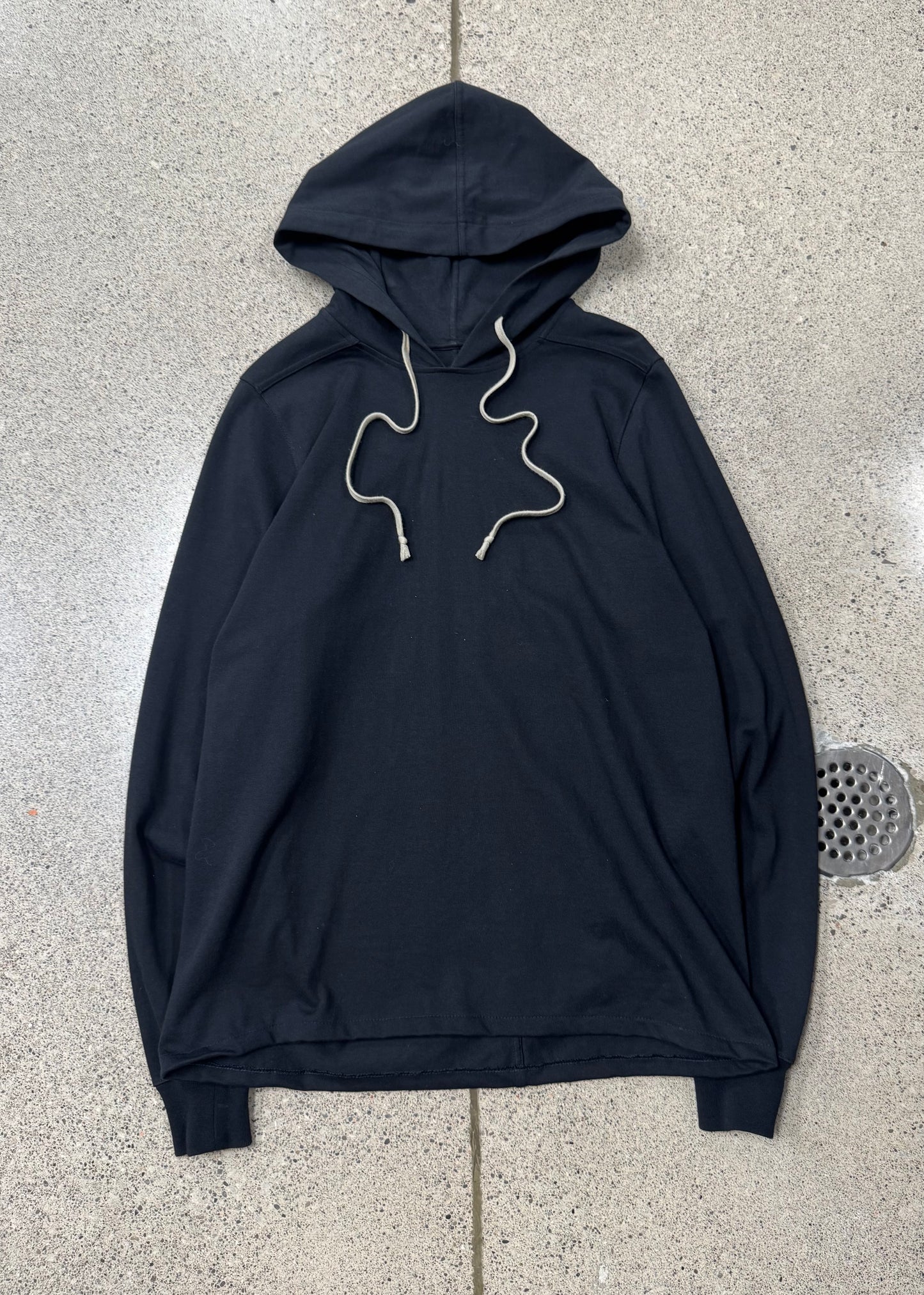 AW2021 Rick Owens ‘Gethsemane’ Black Pullover Hoodie